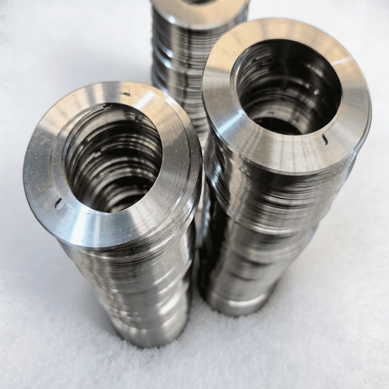 Stacked alloy steel slitter top knives