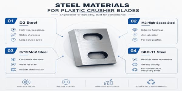 What Steel Grades Suit Plastic Crusher Blades?